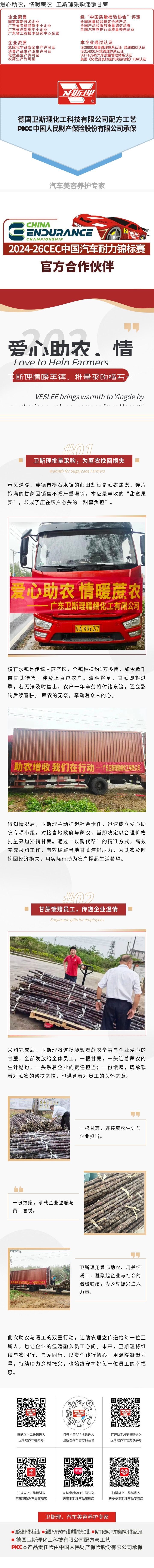 爱心助农，情暖蔗农，卫斯理精化采购滞销甘蔗